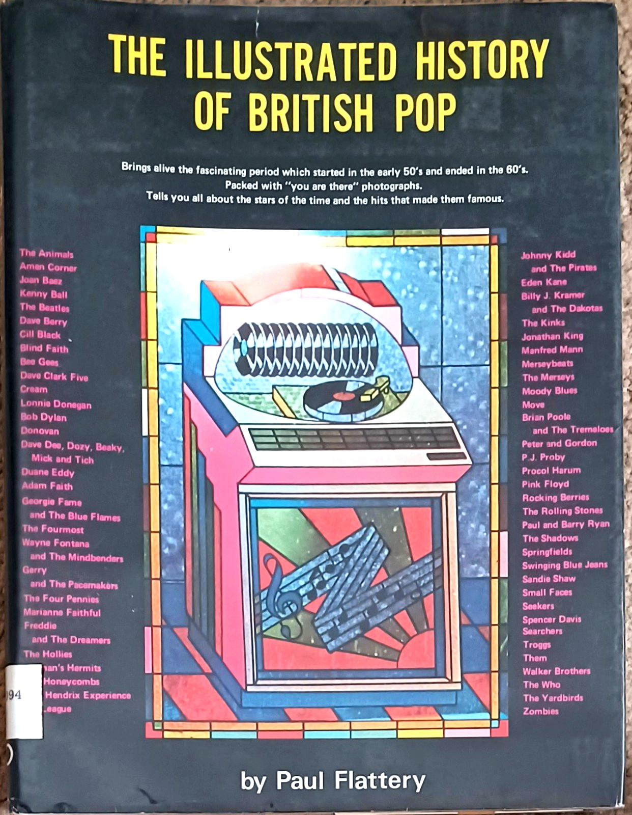 ILLUSTRATED HISTORY OF BRITISH POP – 126 Pages – 1975 -Hardback with Dust Jacket