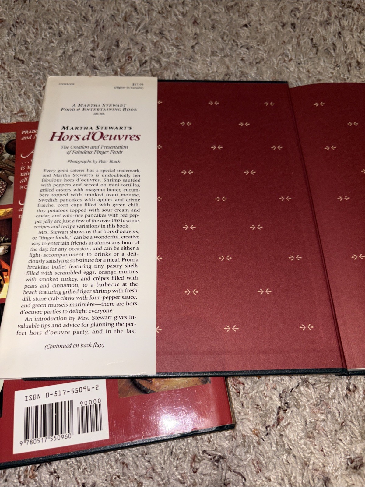 Martha Stewart Quick Cook & Hors D’Oeuvres Hardcover Cookbooks 1983 & 1984 VTG