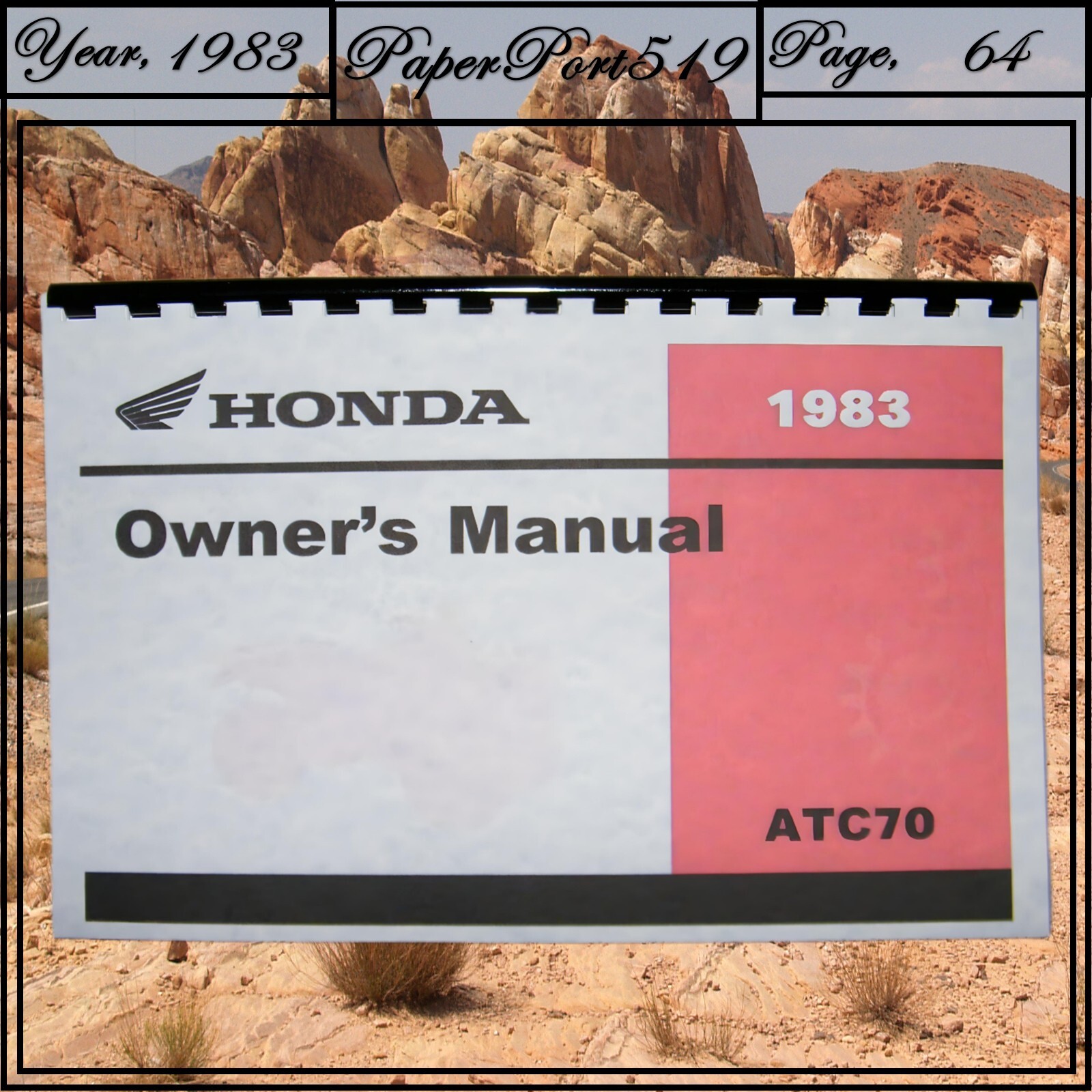 1983 Honda ATC70 Owner’s Manual 64 Pages
