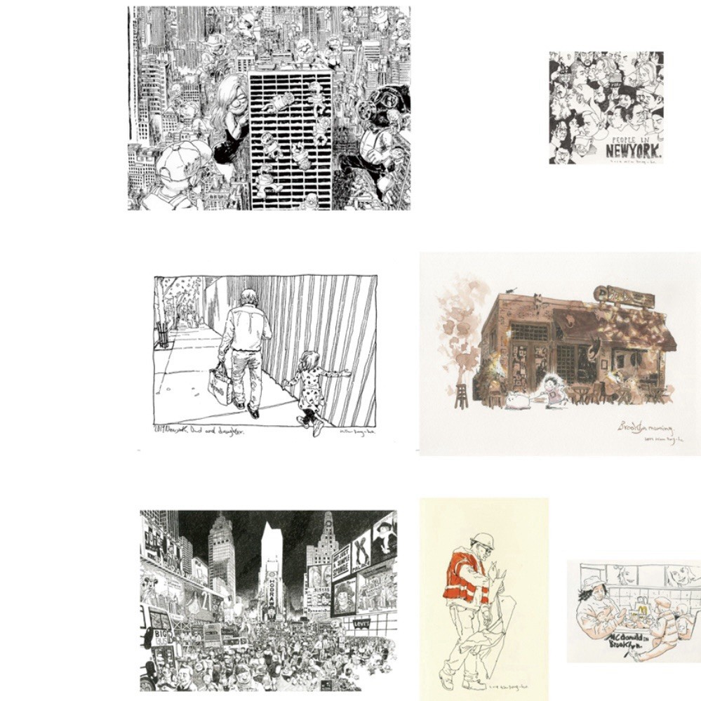 Dongho Kim’s New York Sketch Collection Book Space Drawing 2020