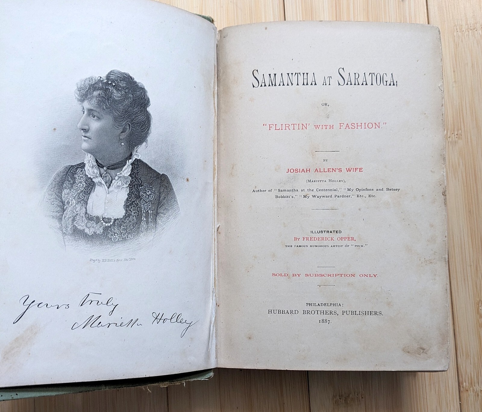 Samantha at Saratoga by Josiah Allen’s Wife (Marietta Holley) 1887, satire