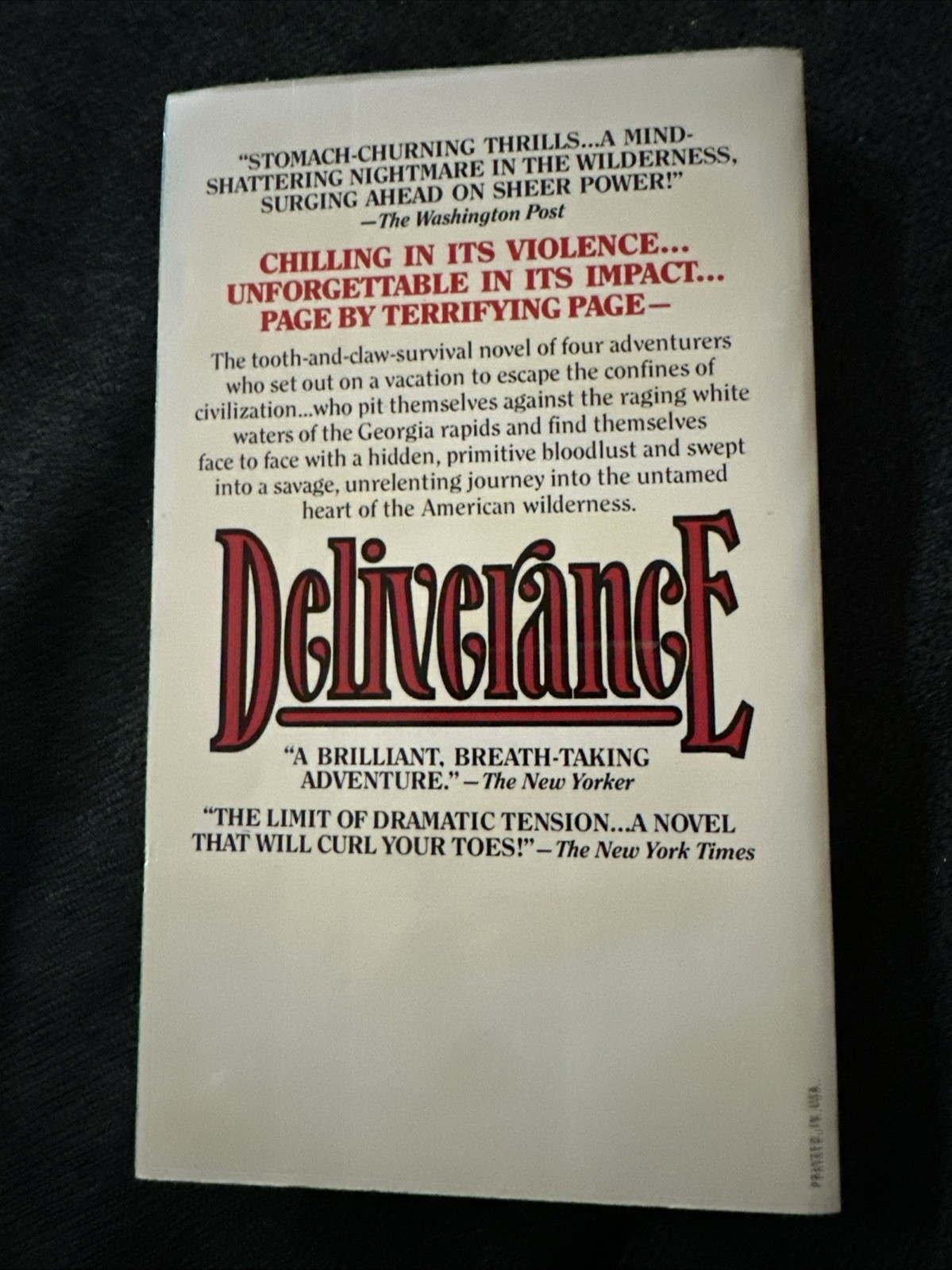 Deliverance – Author James Dickey – Dell paperback 22nd Printing