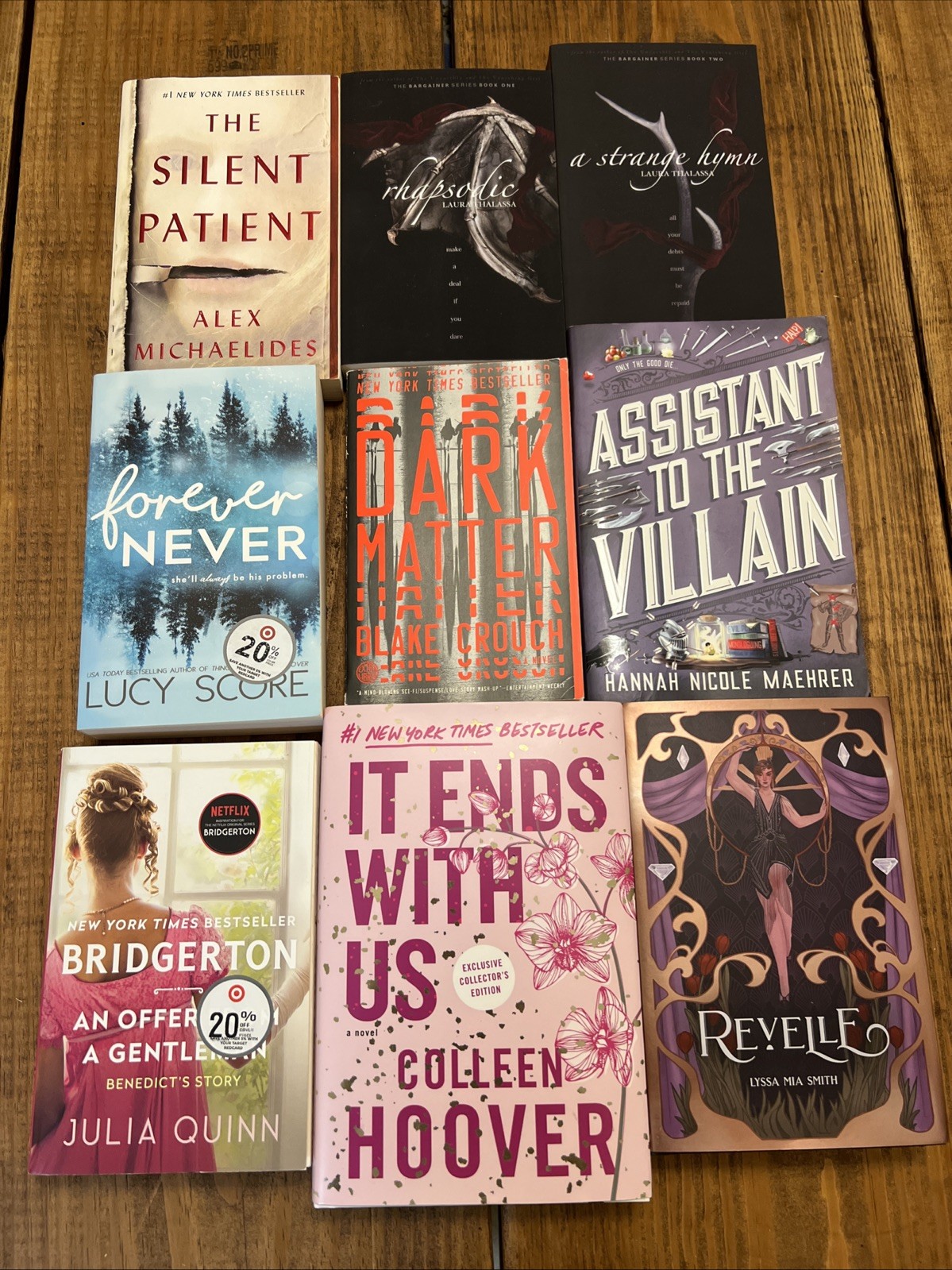 Assorted Book Lot Of 9 – Revell Owlcrate, Dark Matter, Silent Patient, It Ends