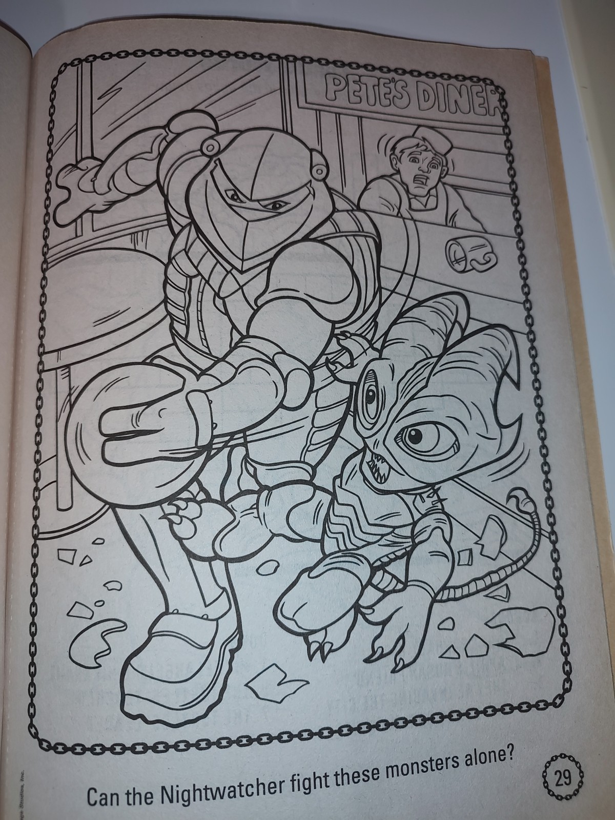 TMNT Tattos The Nightwatcher Activity Book and ZAK Design TMNT 10 oz Cup AS IS