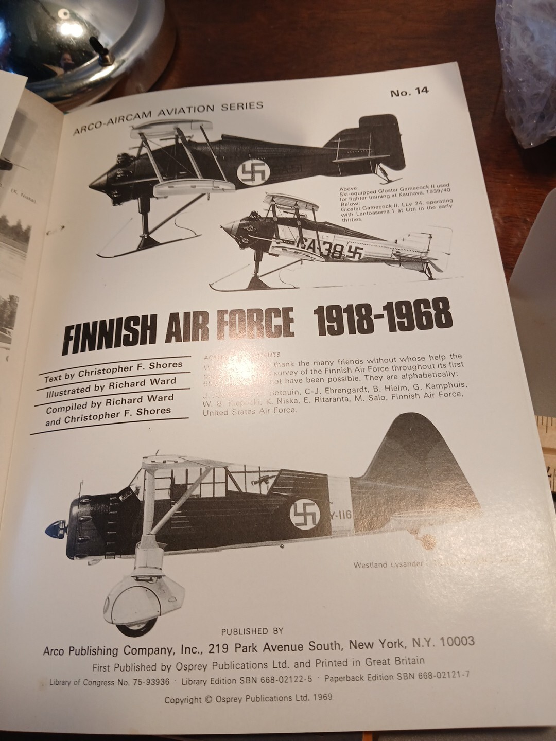 ARCO – AIRCAM Aviation Series – 14 Finnish Air Force 1918 – 1968 Pub. 1969