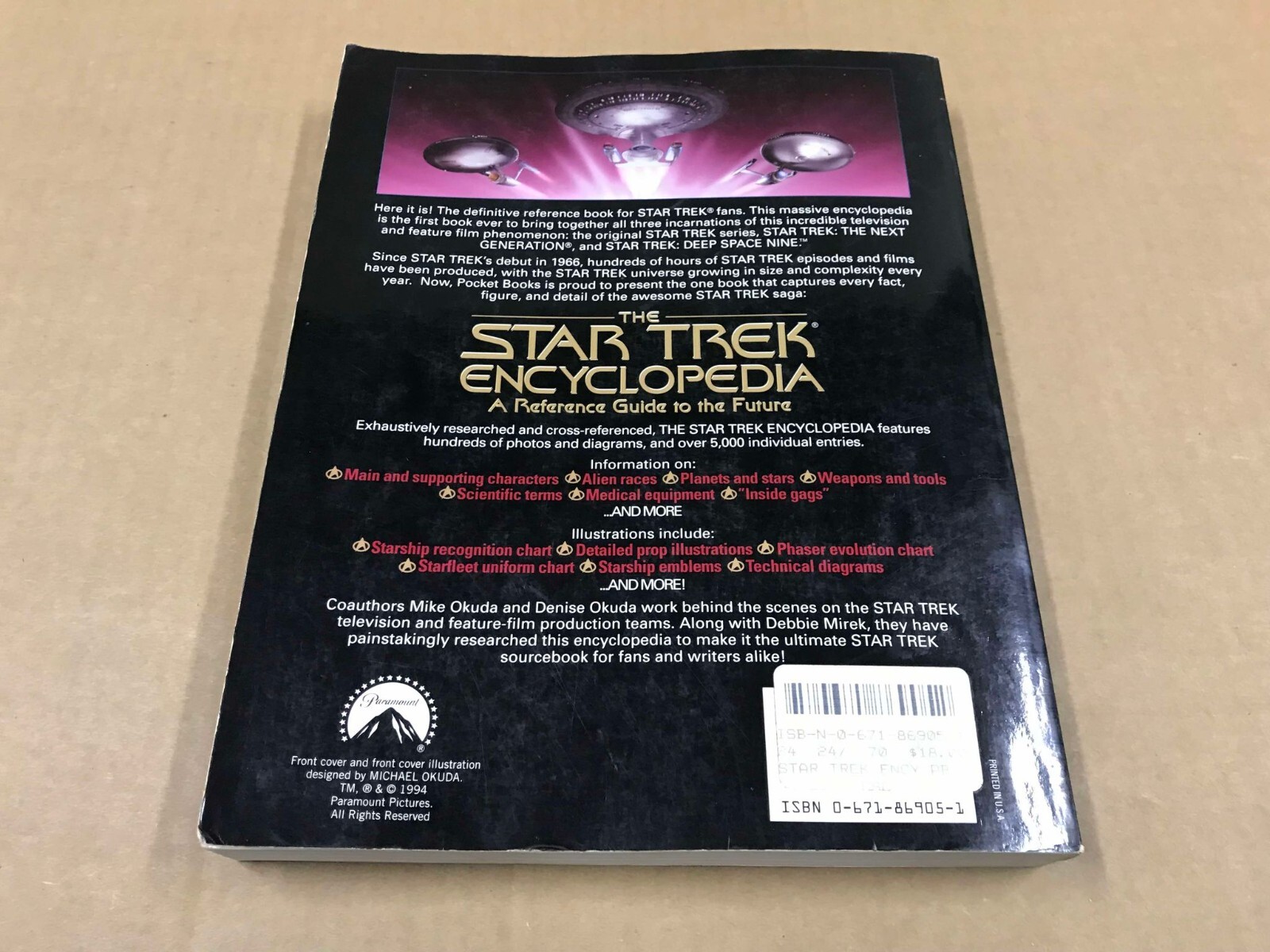 The Star Trek Encyclopedia by Michael Okuda,Denise Okuda,Debbie Mirek- 396 Pages
