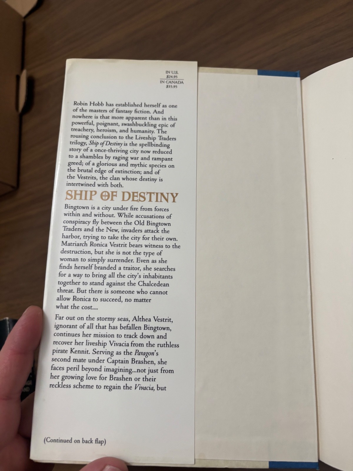 Ship of Destiny (The Liveship Traders, Book 3) by Robin Hobb (2000, Hardcover)