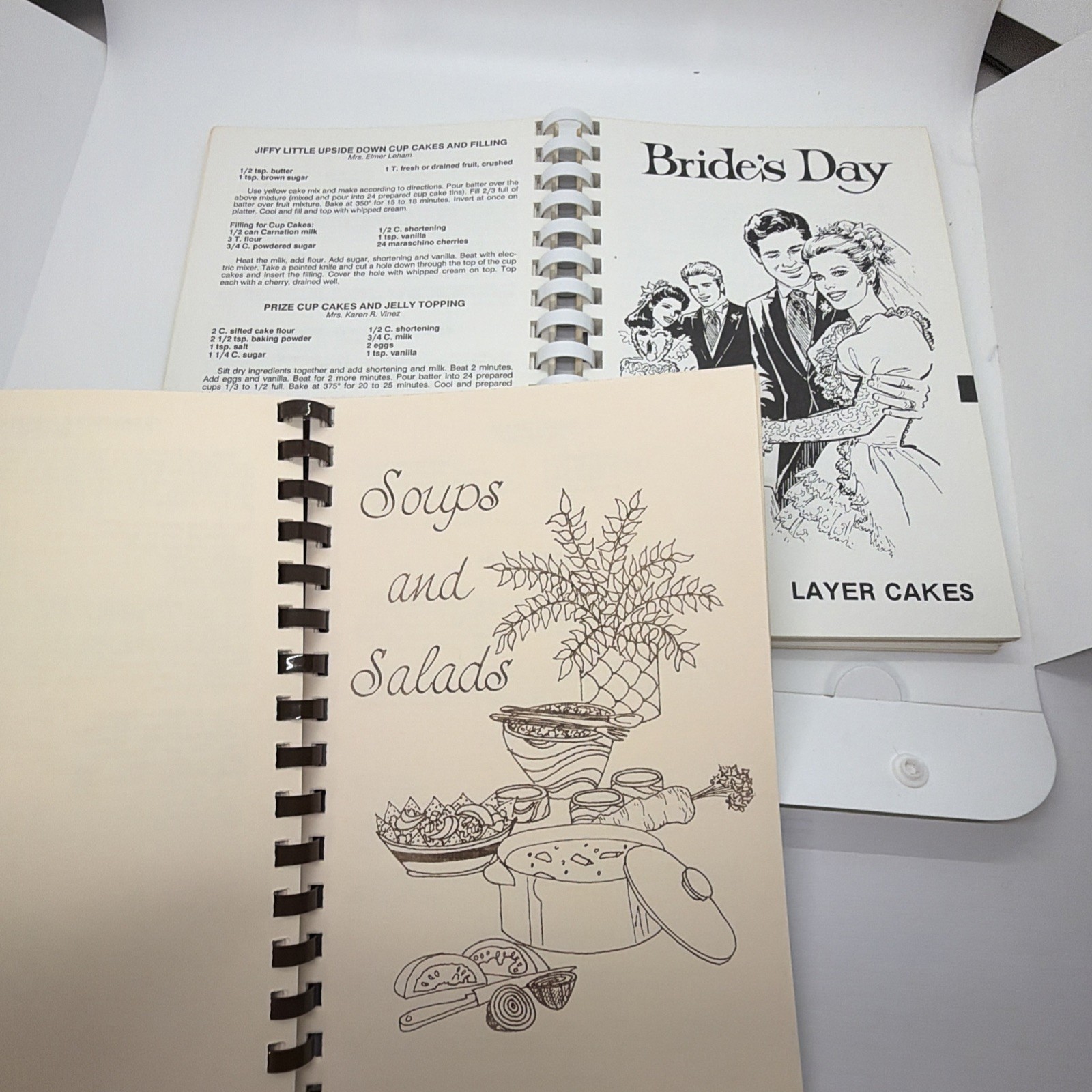 Vintage 1980s Community Cookbook Baking Cakes Heritage Centennial Lot of 2 Retro
