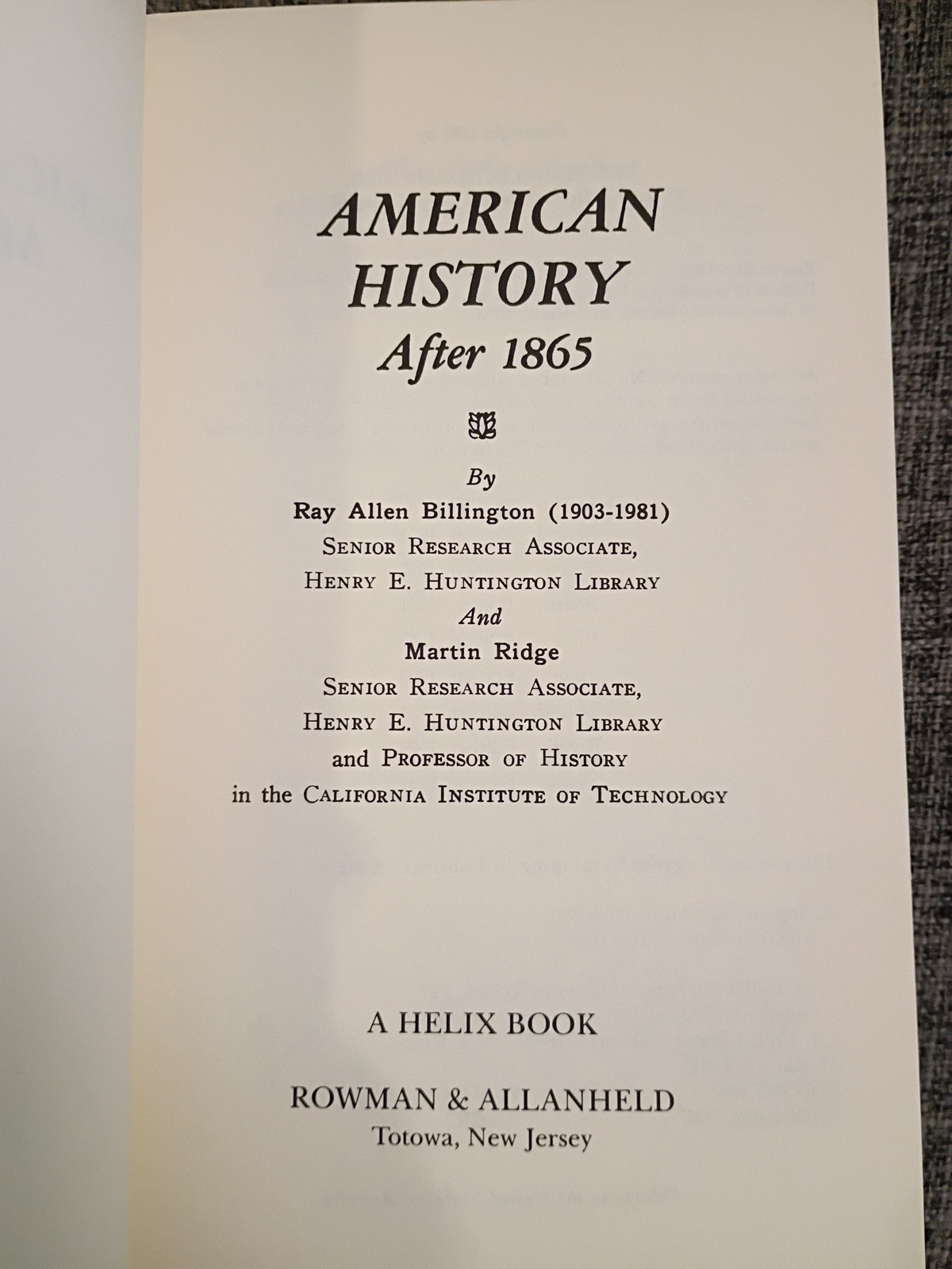American History before 1877 with Questions and Answers by Ray Allen Billington