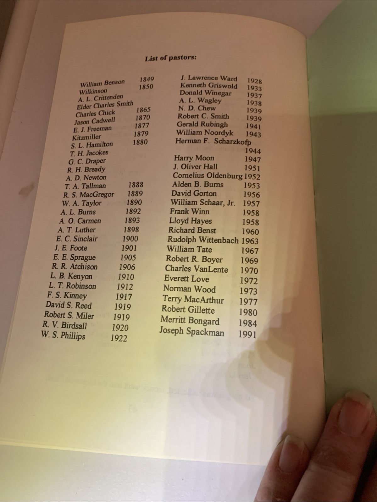 Greenbush United Methodist Church Centennial 1898-1998 Histry Book 44 Pages