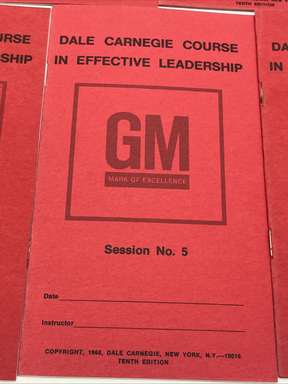 9 GM Dale Carnegie Booklets (Course In Effective Leadership/Effective Speaking)