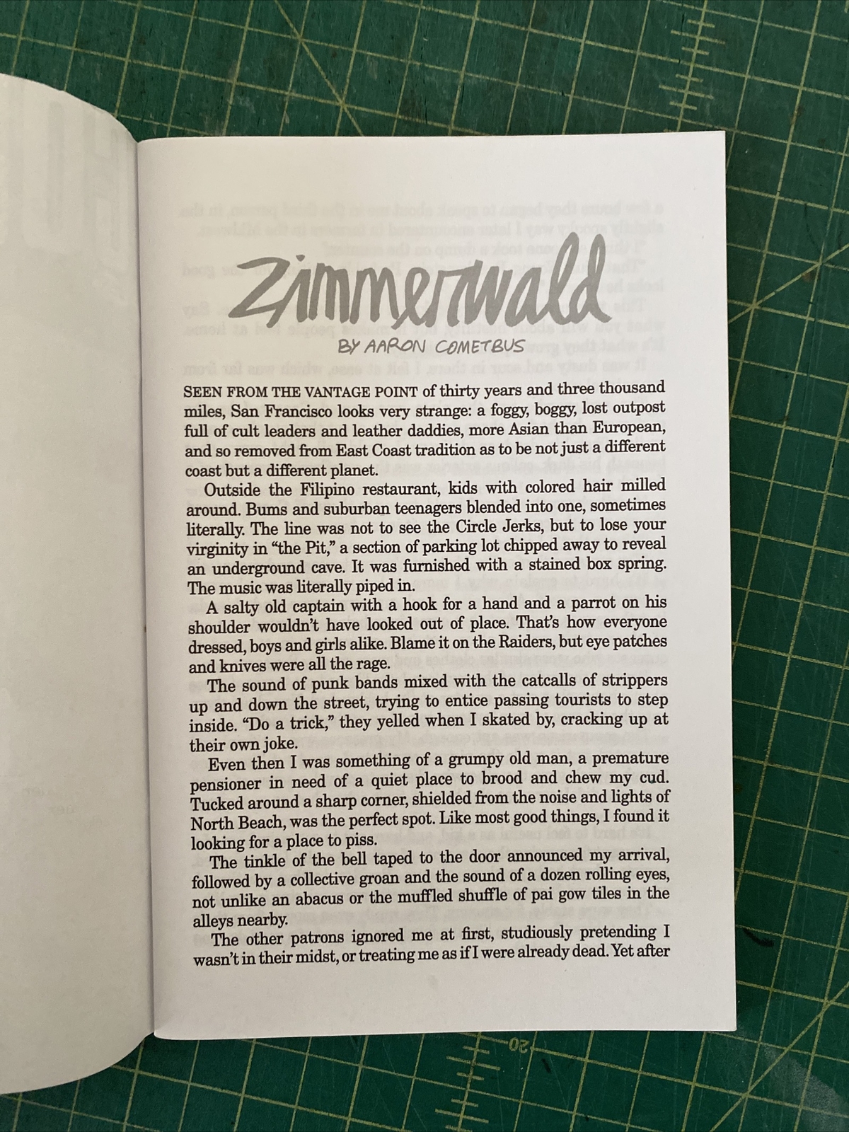 COMETBUS #58 Zimmerwald zine FANZINE perzine SF CA PUNK ROCK 44 pages RTWWC htf
