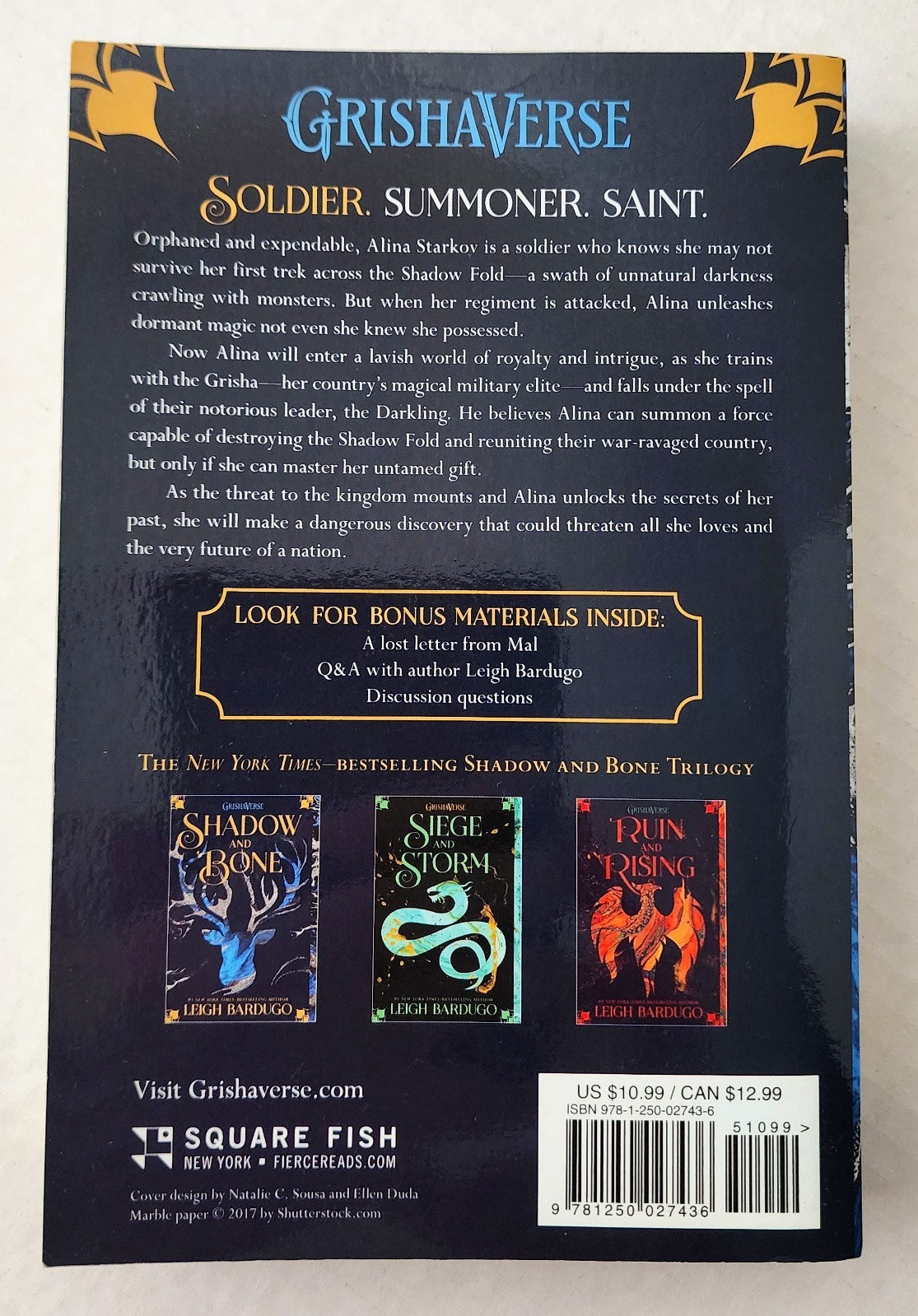 Shadow and Bone Leigh Bardugo Grishaverse PB Netflix Tie-In Bonus Content