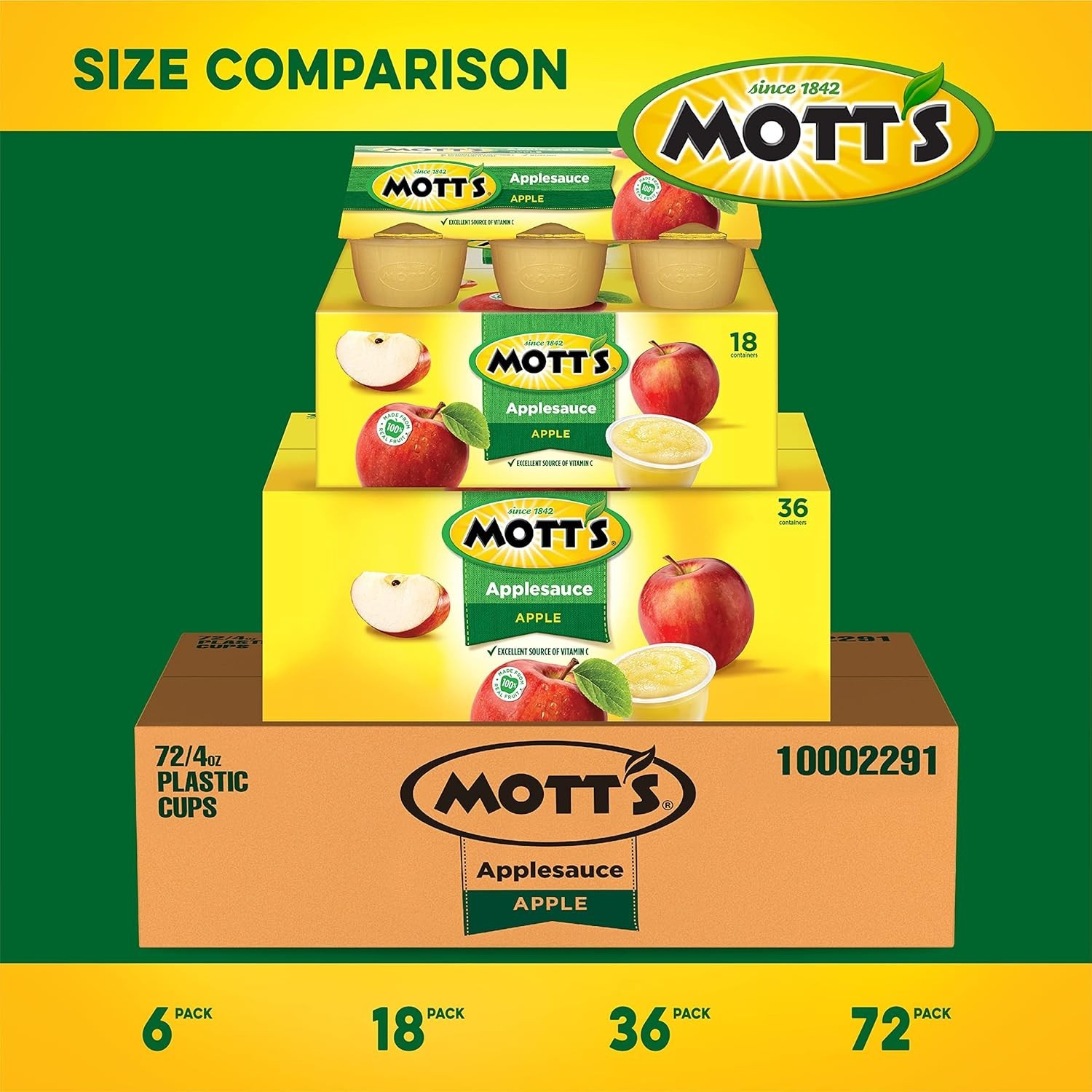 Portable Apple Sauce Cups, 4 oz x 72