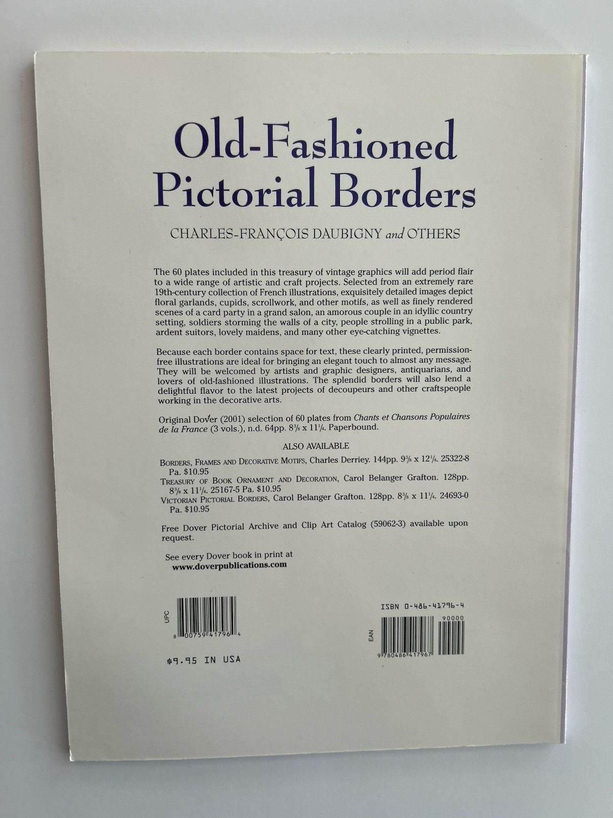 Old-Fashioned Pictorial Borders by Charles-François Daubigny (2001, Paperback)