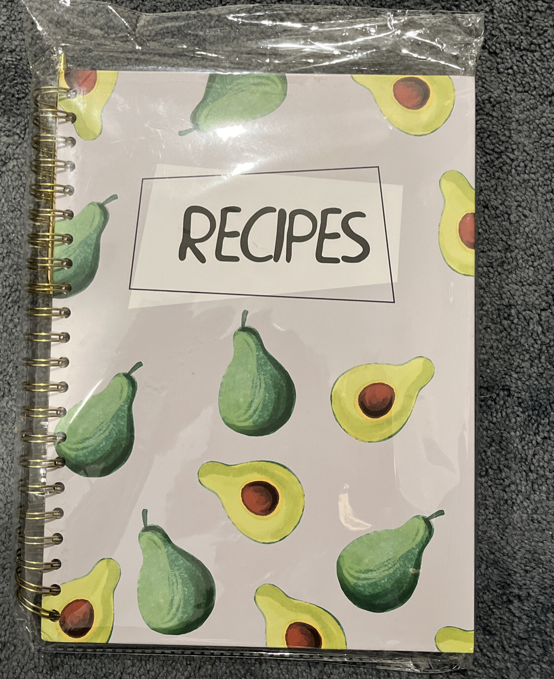 Avocado 8.5” x 11.5” A4 Size recipe book Write In Your Own Recipes W Pen NEW