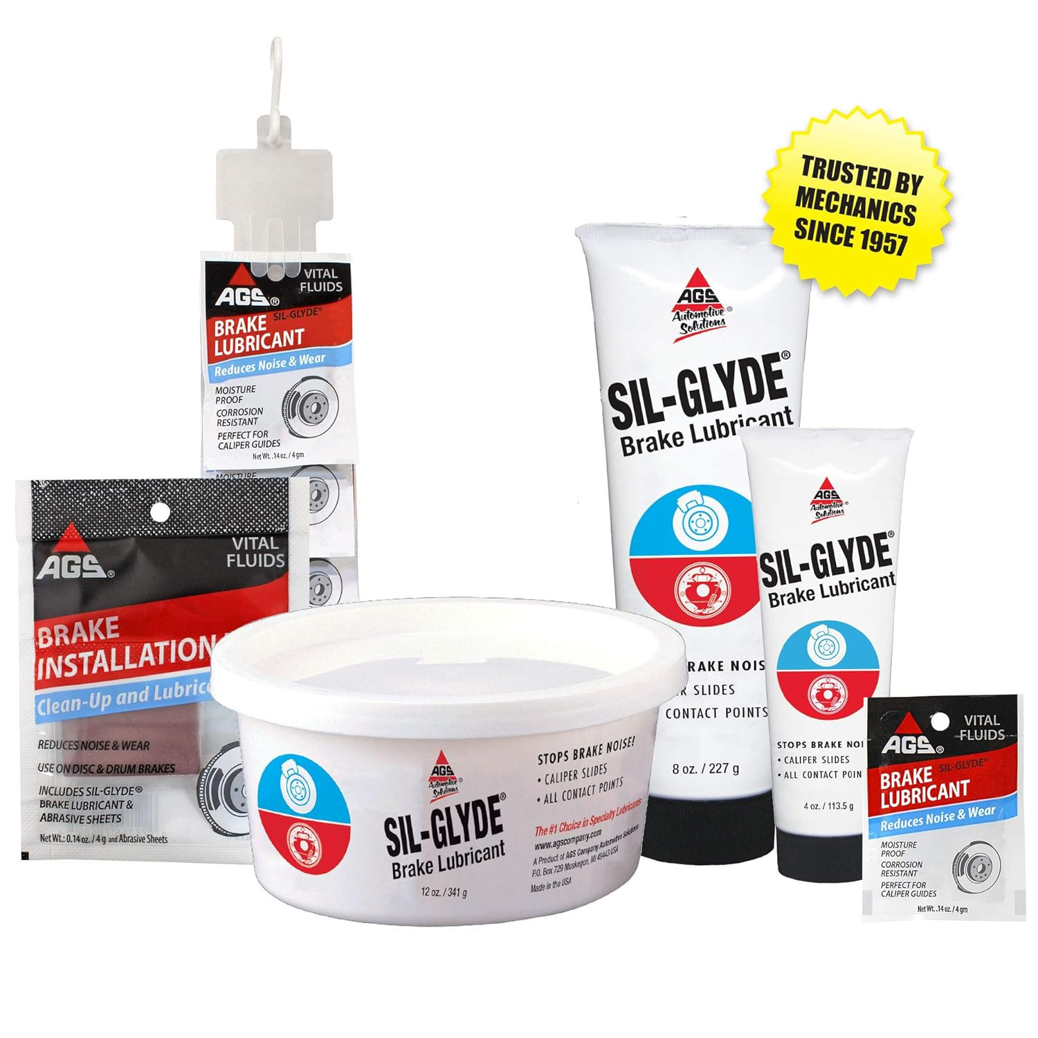 Automotive Solutions Sil-Glyde 12 Oz Tub Silicone Based Brake Assembly Lubricant