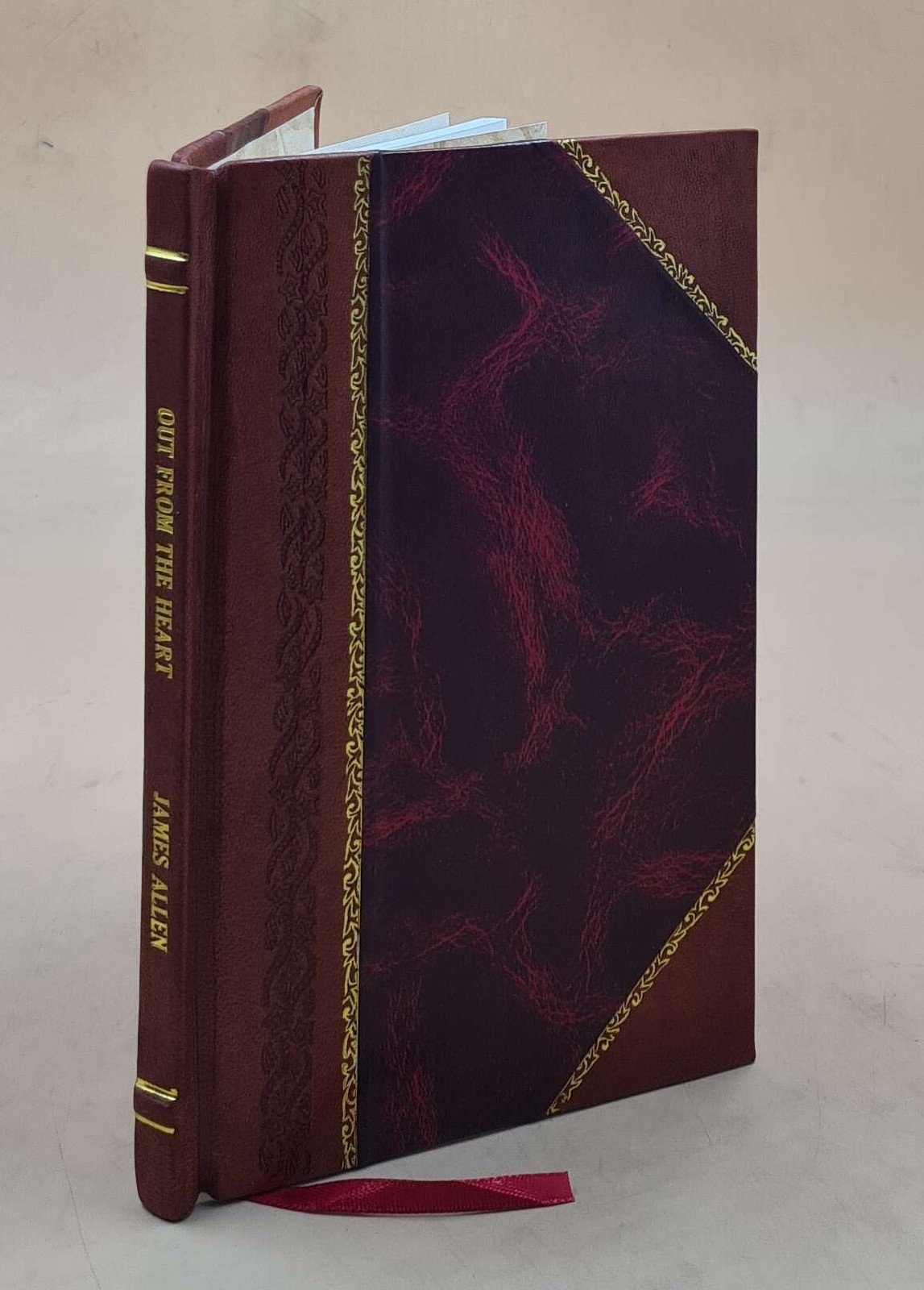 Out from the heart James Allen. 1909 by Allen, James [Leather Bound]