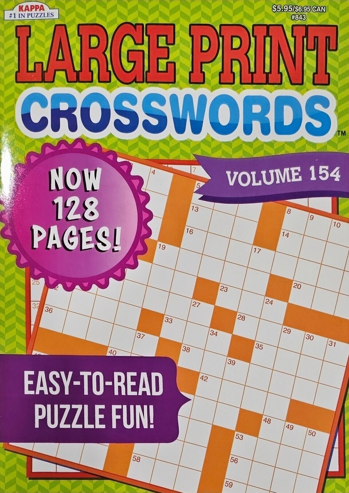 Kappa Large Print Crosswords Puzzle Books, 32 Different Volumes to Select U-PICK