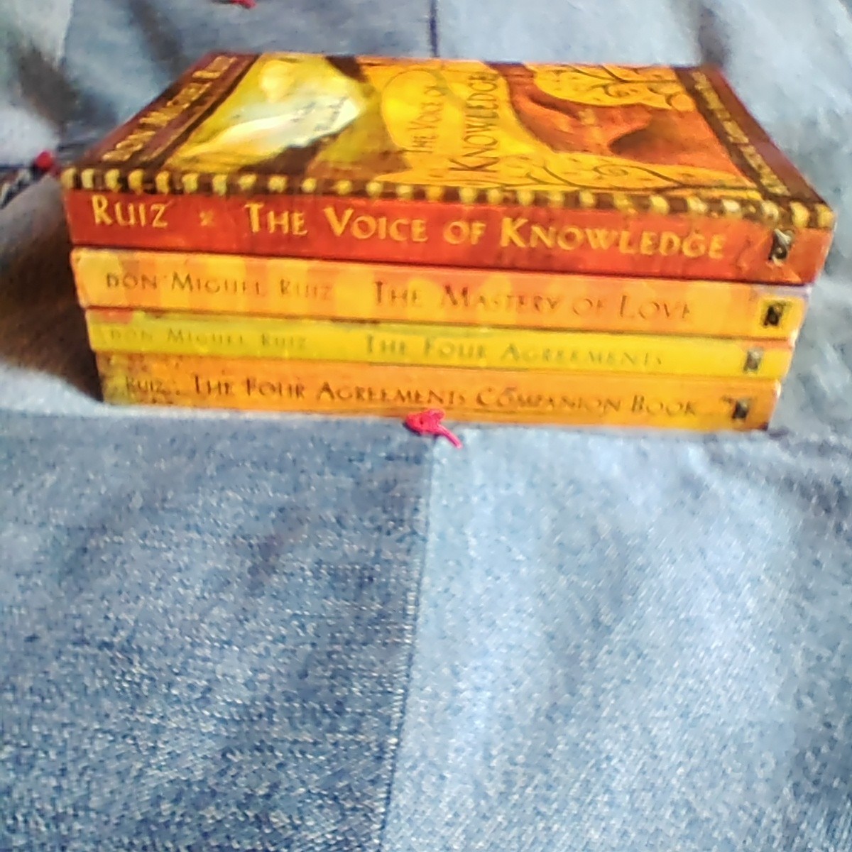 Don Miguel Ruiz Toltec Wisdom Paperback Set of 3 + Four Agreements Companion PB