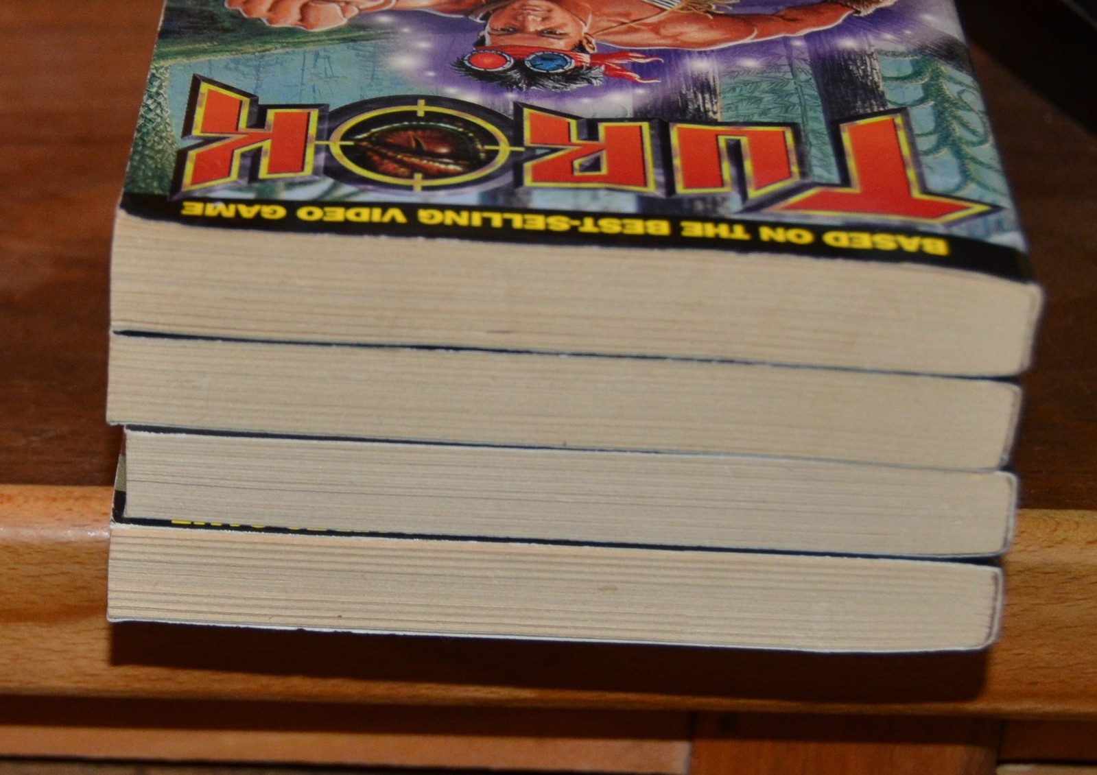 Turok paperback Book Set 1 2 3 4 by Teitelbaum Gold Key based on video game M2