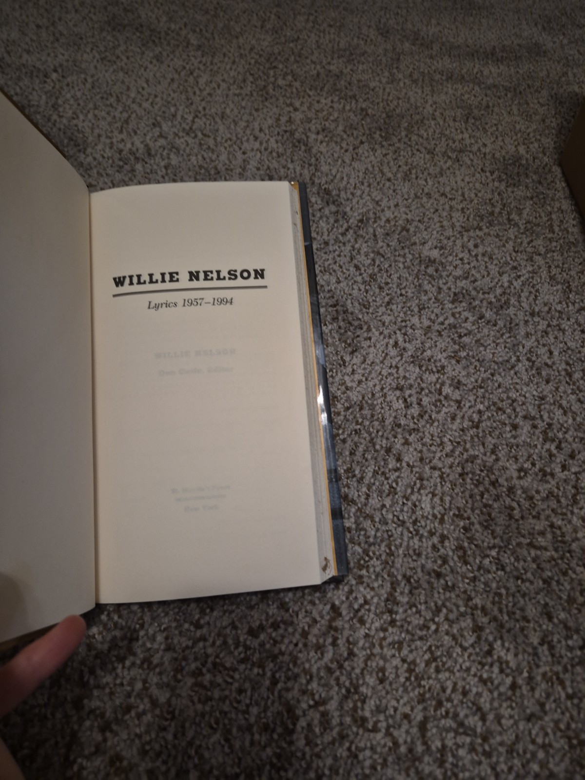 Willie Nelson Lyrics, 1957-1994 by Not Available (1995, Hardcover)