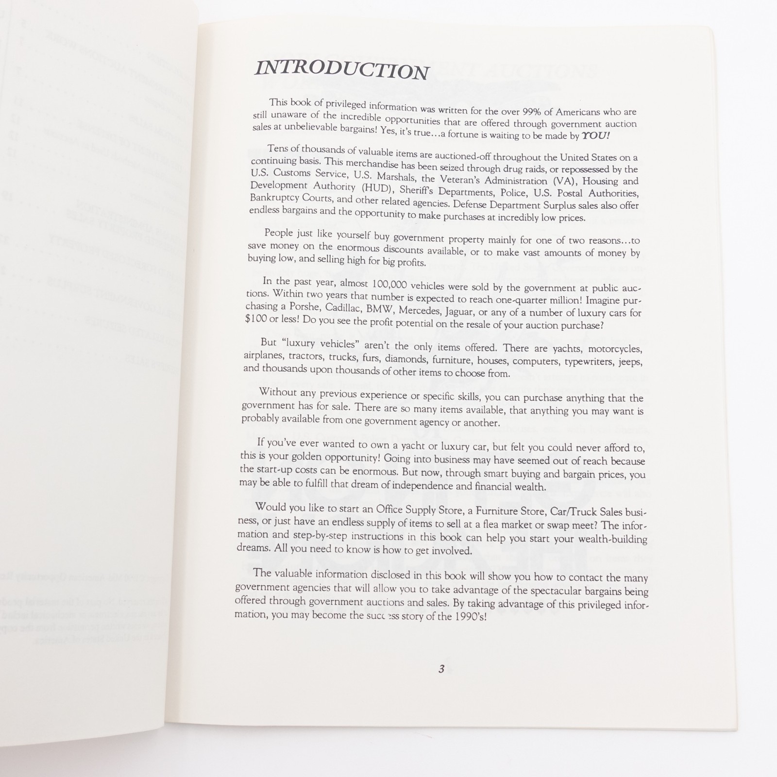 How to Make Money with US Government Auctions and Surplus 1990 PB 44 pages VGUC