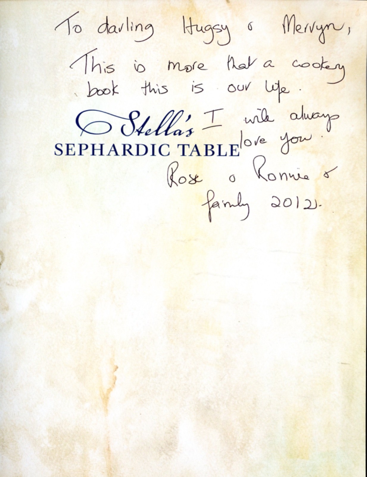 Stella’s SEPHARDIC TABLE Signed Jewish Recipes Mediterranean Island of Rhodes