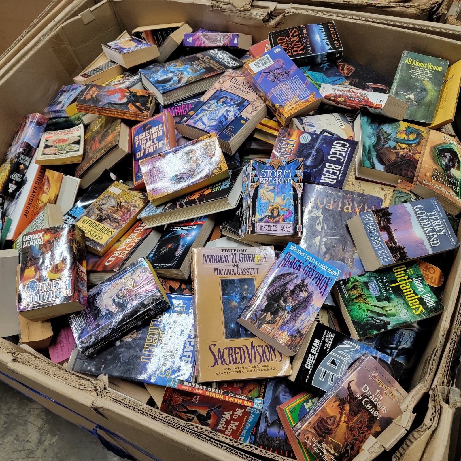 Lot of 5 Pounds (LBs) Science Fiction Fantasy Book Hard/Softback RANDOM RARE MIX