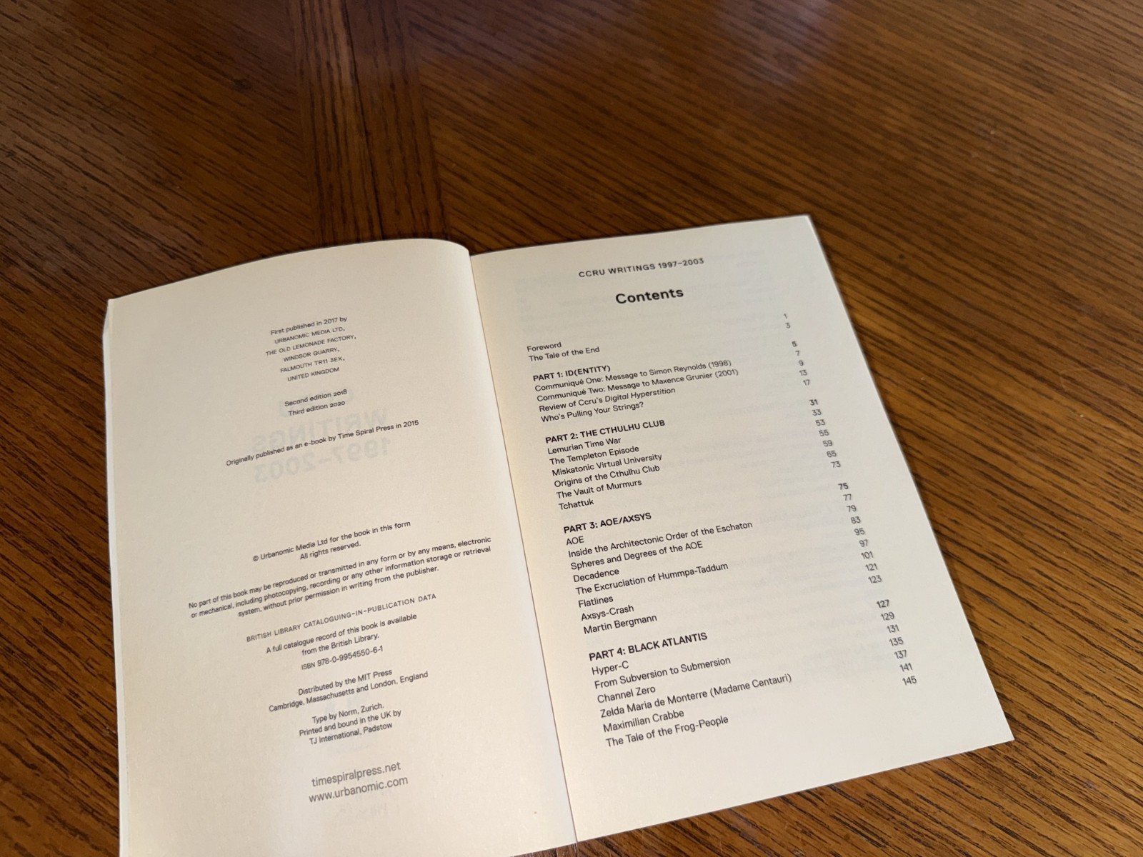 Writings 1997-2003 by CCRU (2017, Trade Paperback)
