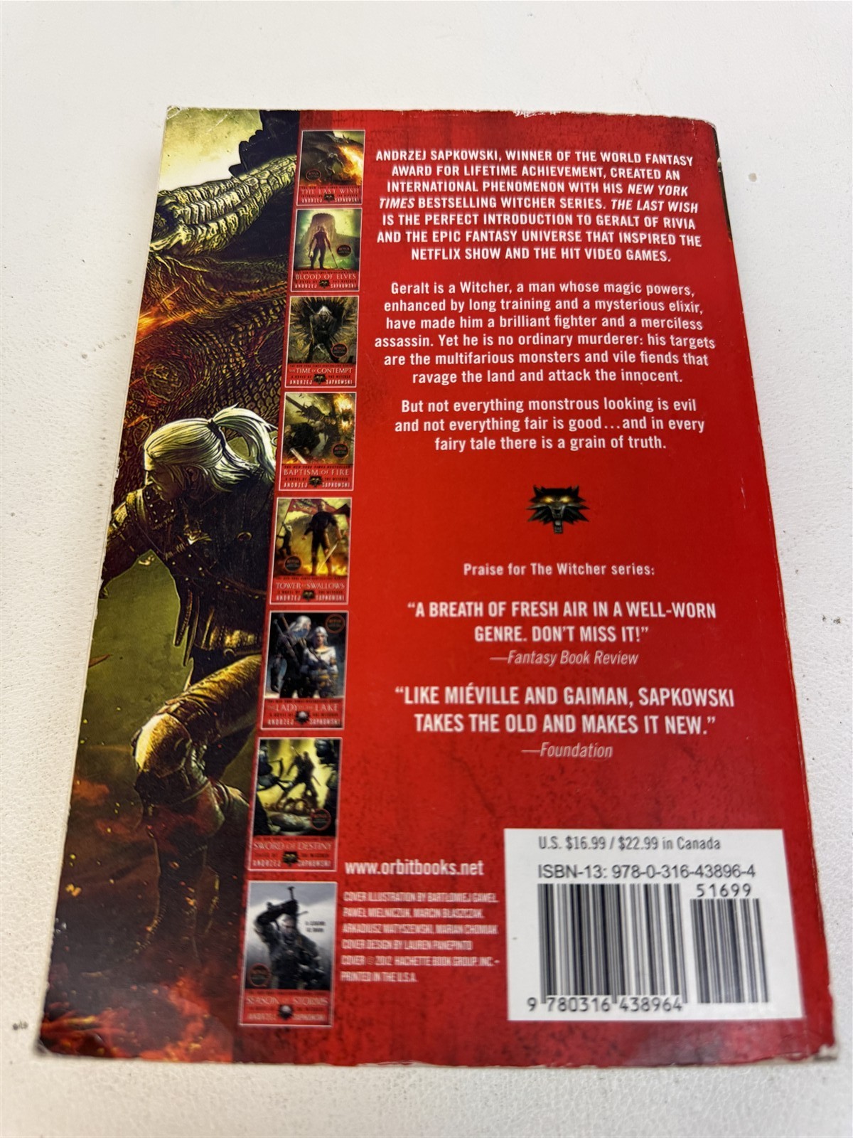 Andrzej Sapkowski Lot 5 Witcher #1-3 #6 + Last Wish