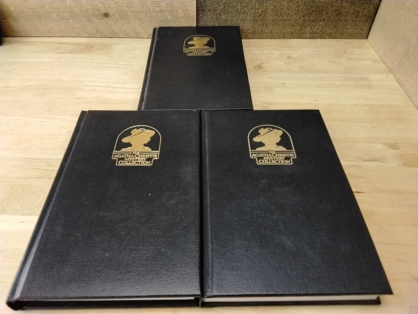 Lot Of 3 Agatha Christie Bantam Black Leatherette