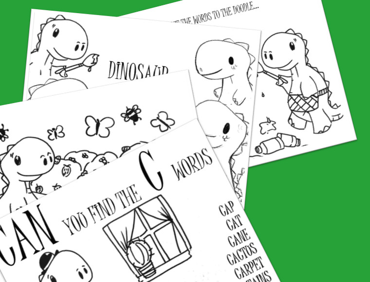 DIGITAL- 2025 Merrick ABC Children’s Dinosaur ACTIVITY BOOK *PRINT REQ’D* 14pgs