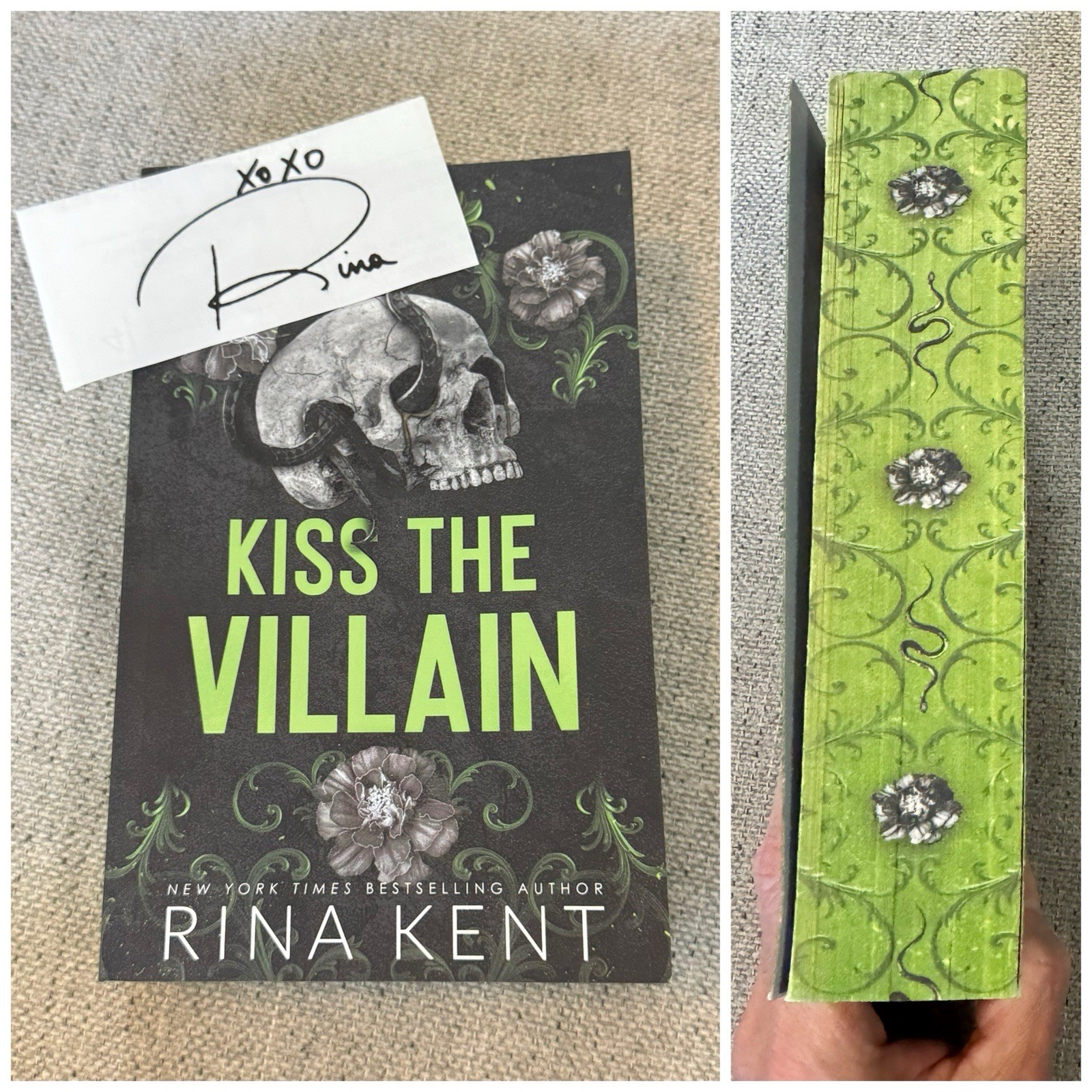 Kiss The Villain Rina Kent Deluxe Edition With Signed Bookplate Stenciled Edge