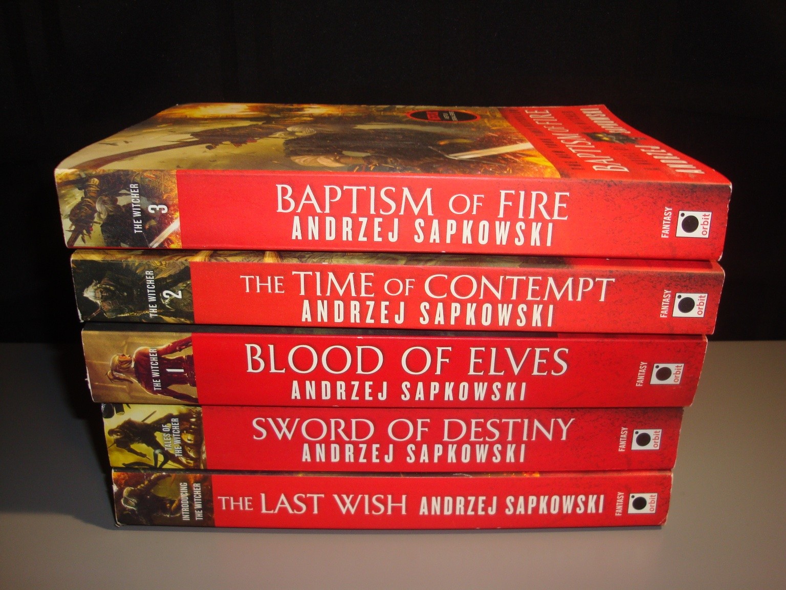 The Witcher Series 5 Book lot Andrzej Sapkowski Netflix Trade PB Orbit Fantasy