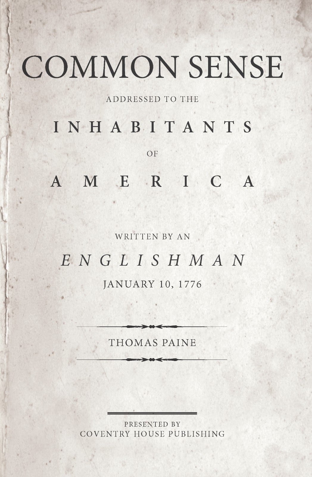 “Common Sense” by Thomas Paine (Paperback)