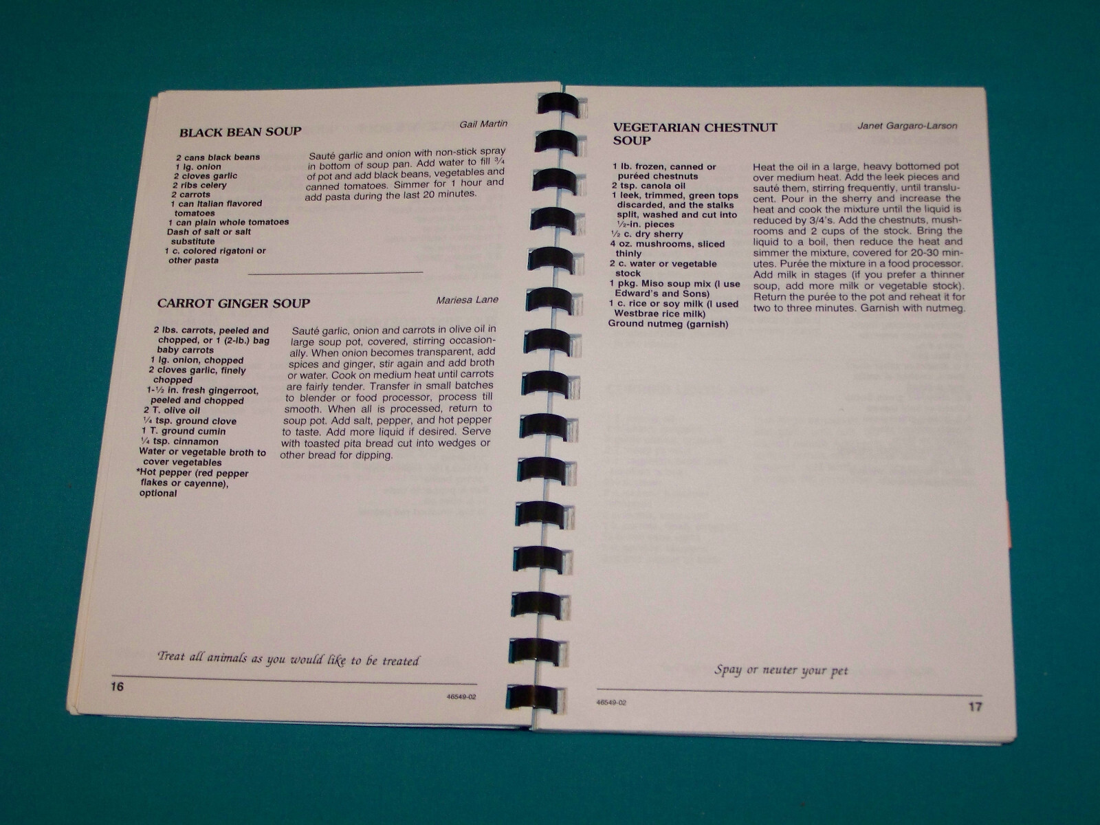 A Vegetarian Cookbook Humane Society of Jamestown RI Cookbook 2002 Rhode Island