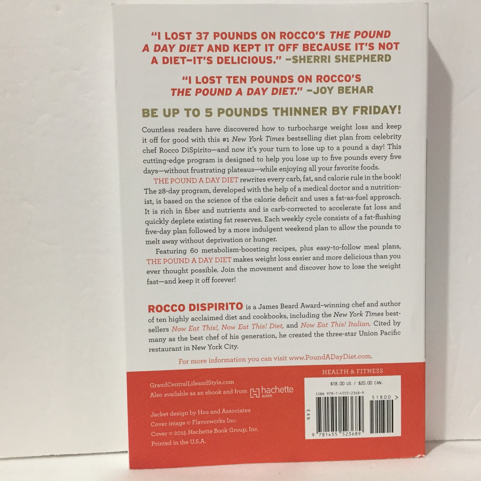 The Pound a Day Diet Lose up to 5 Pounds in 5 Days Cookbook Dispirito Free Ship