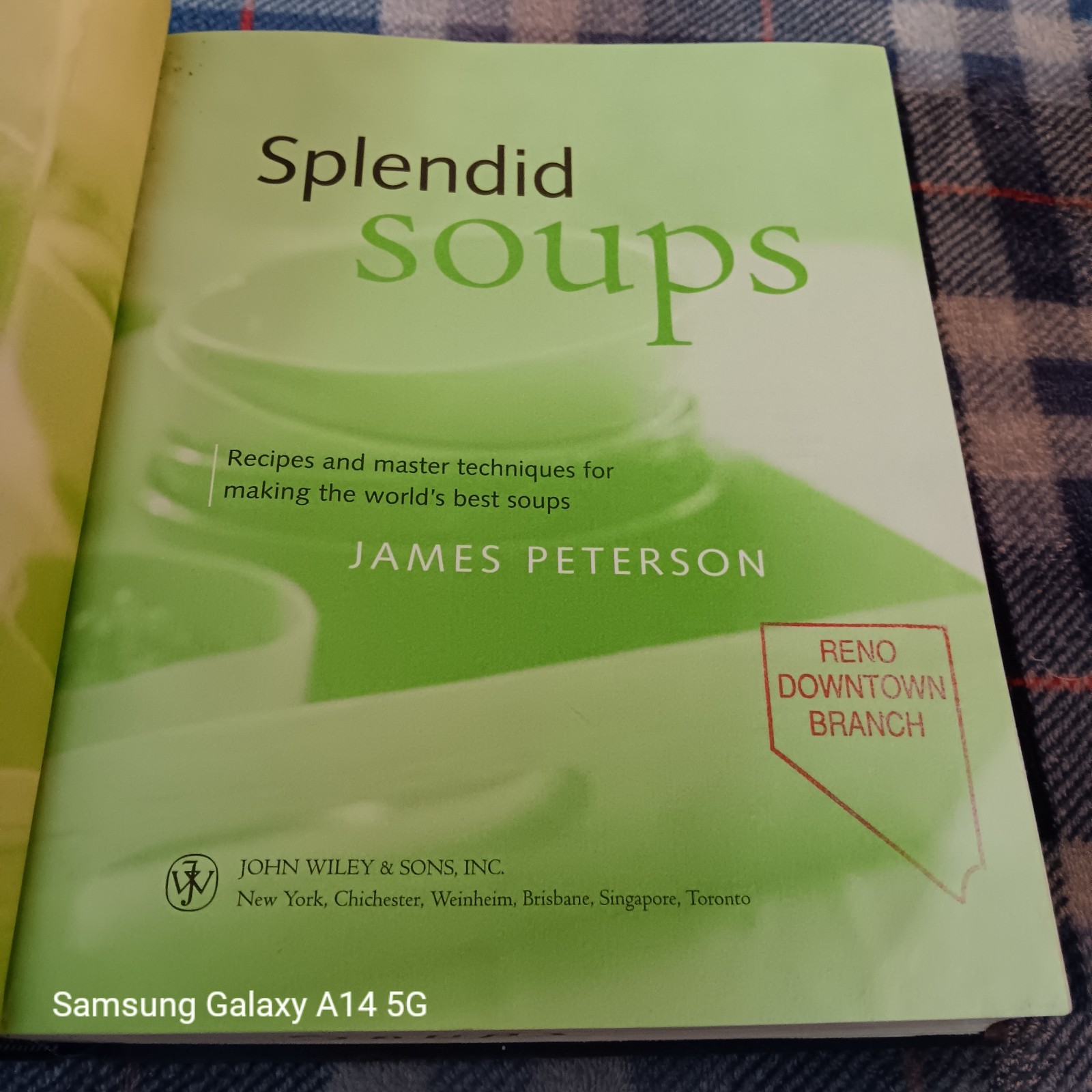 Vintage Splendid Soups James Peterson 2001 Hardcover Cookbook Worn 630 Pages