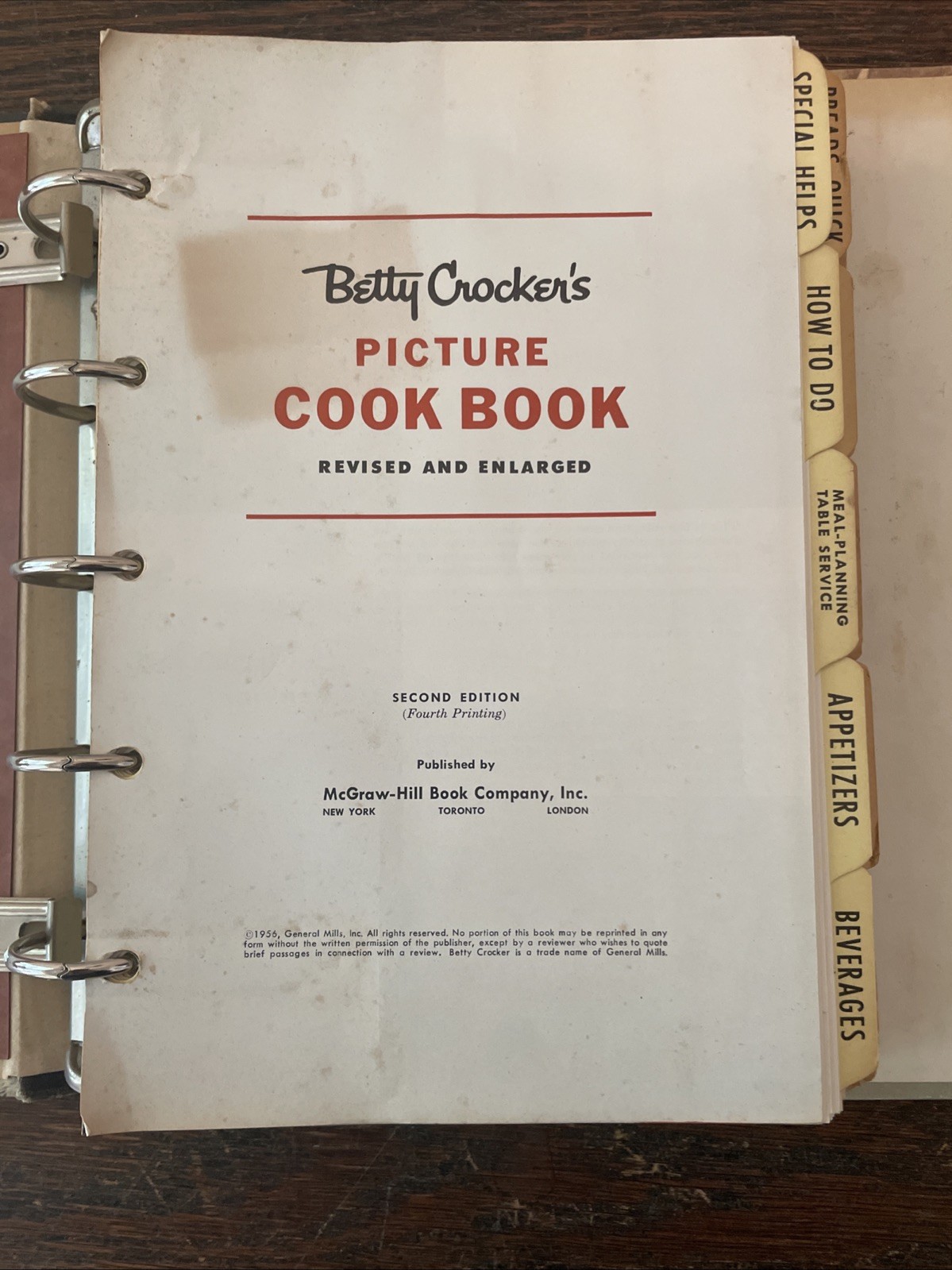 Betty Crocker’s Picture Cook Book Vintage 1956 Revised and Enlarged Cookbook