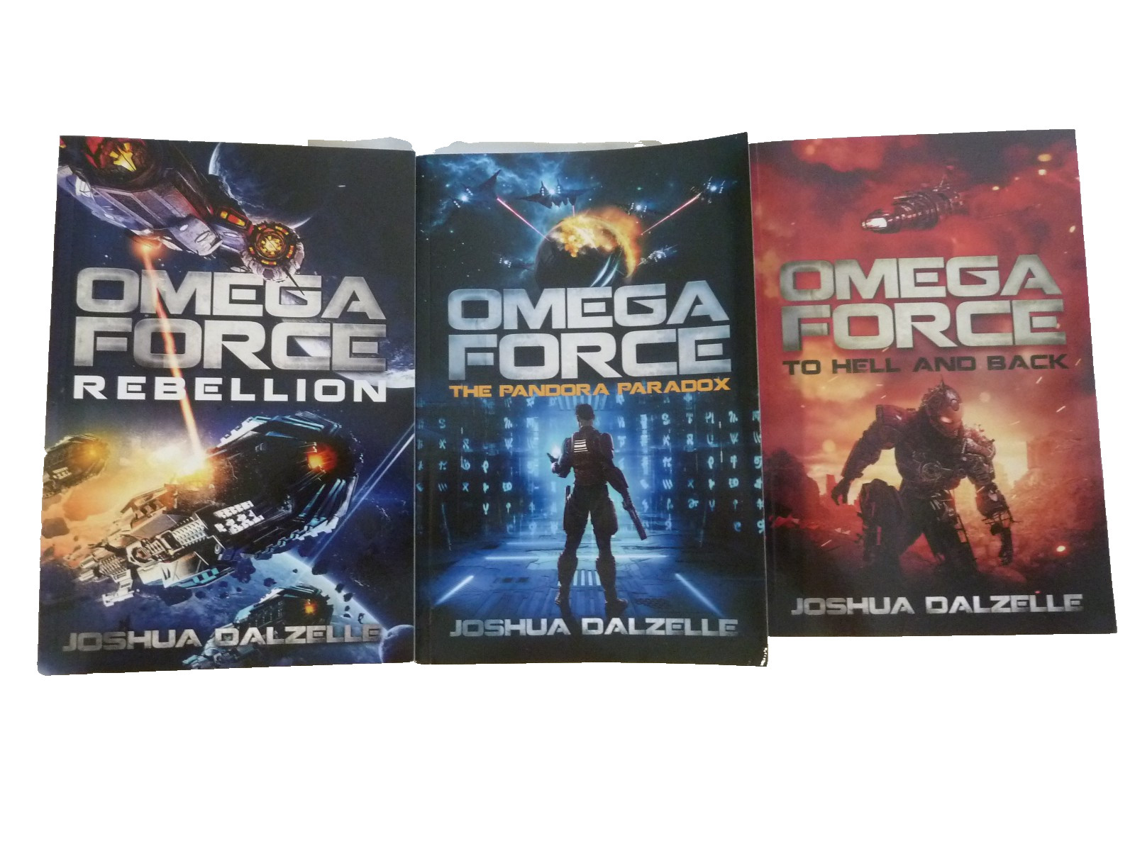 FOURTEEN (14) JOSHUA DALZELLE trade paperbacks in the Omega Force series