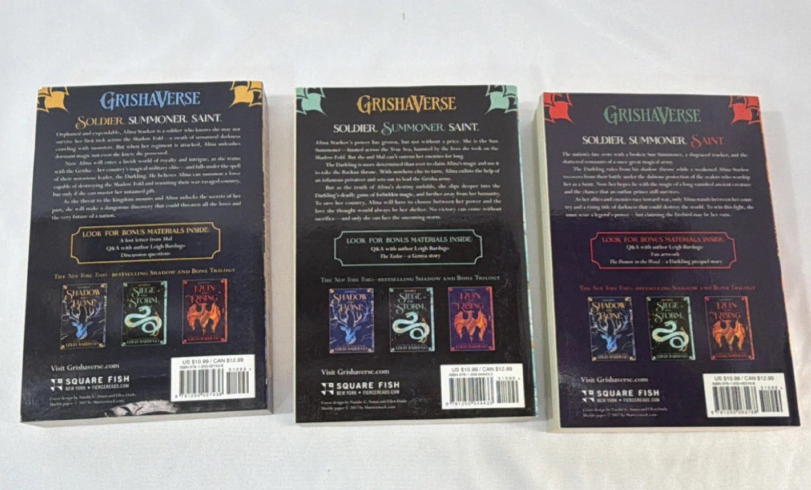 Leigh Bardugo Shadow and Bone Trilogy Box Set Square Fish Grishaverse Fantasy