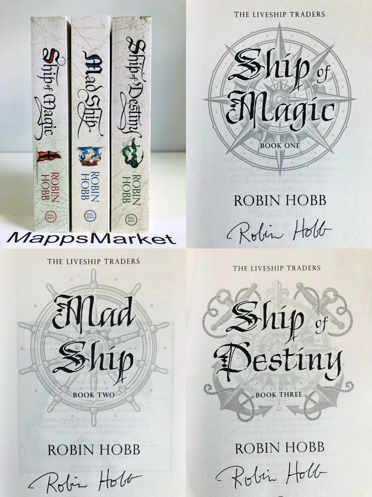 SIGNED Ship of Magic, Mad Ship & Ship of Destiny LIVESHIP TRADERS 1-3 Robin Hobb
