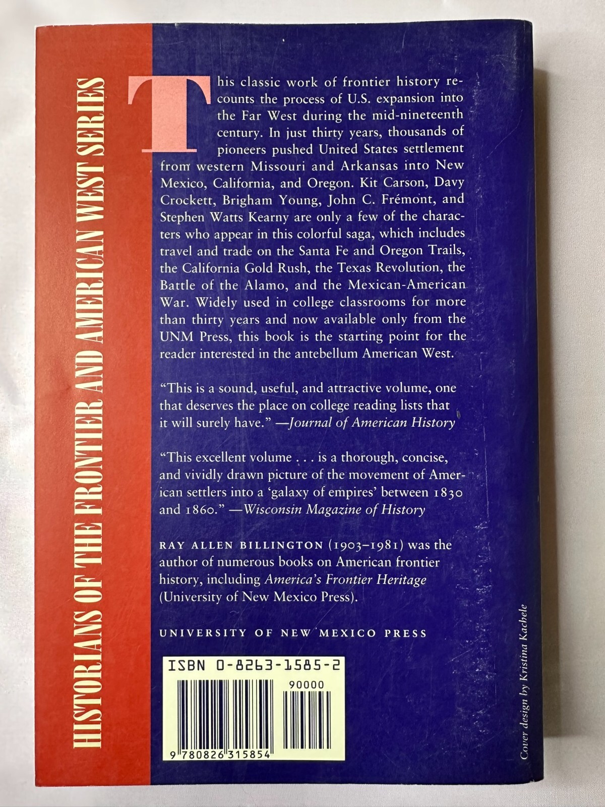 THE FAR WESTERN FRONTIER 1830-1860 ~ HISTORIANS OF THE By Ray Allen Billington
