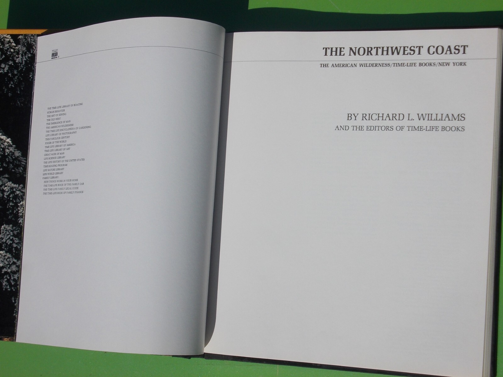 THE NORTHWEST COAST TIME-LIFE THE AMERICAN WILDERNESS (1973 HARDCOVER 184 PAGES)