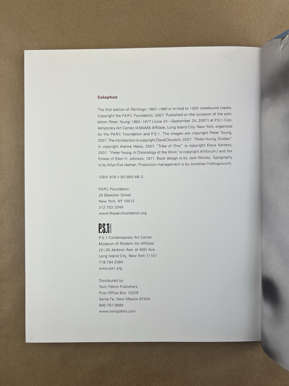 Peter Young Paintings, 1963-1980; Peter Young, PARC Limited Catalogue 2007