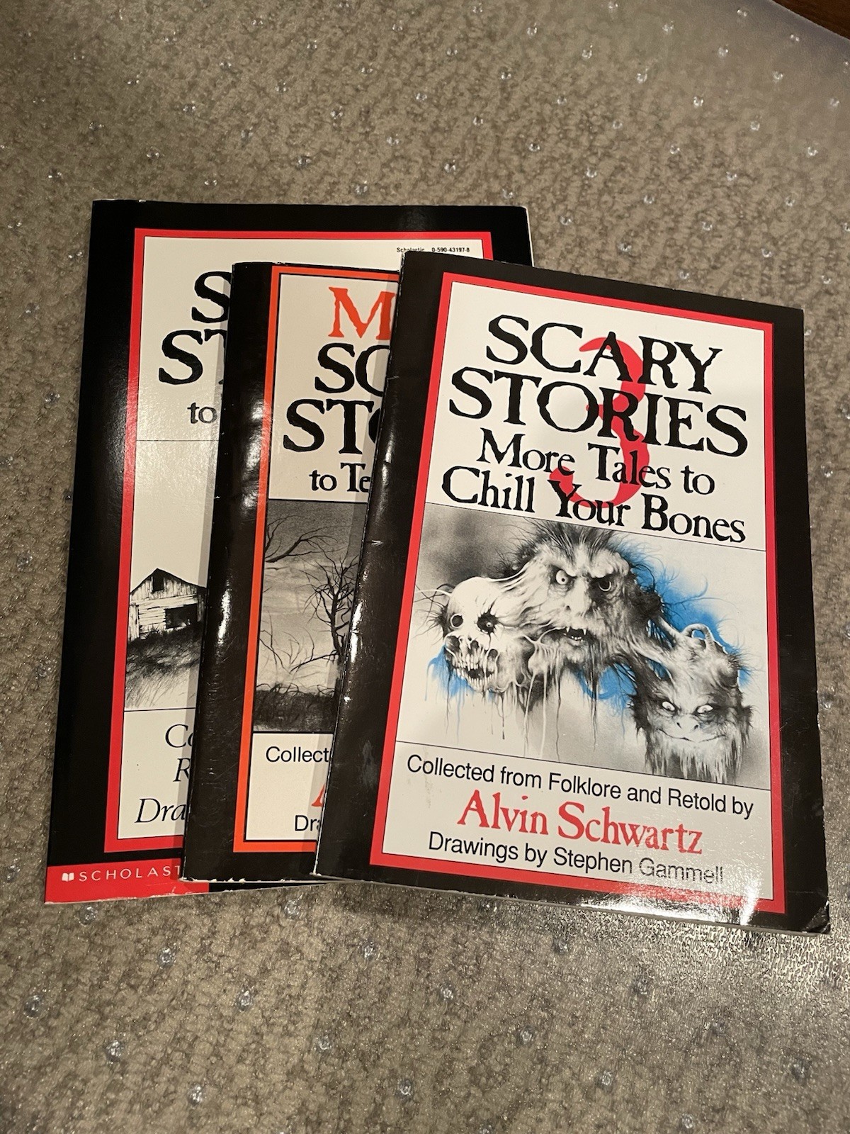 Scary Stories to Tell in the Dark Book Set 1 2 3 Alvin Schwartz Trilogy Vintage