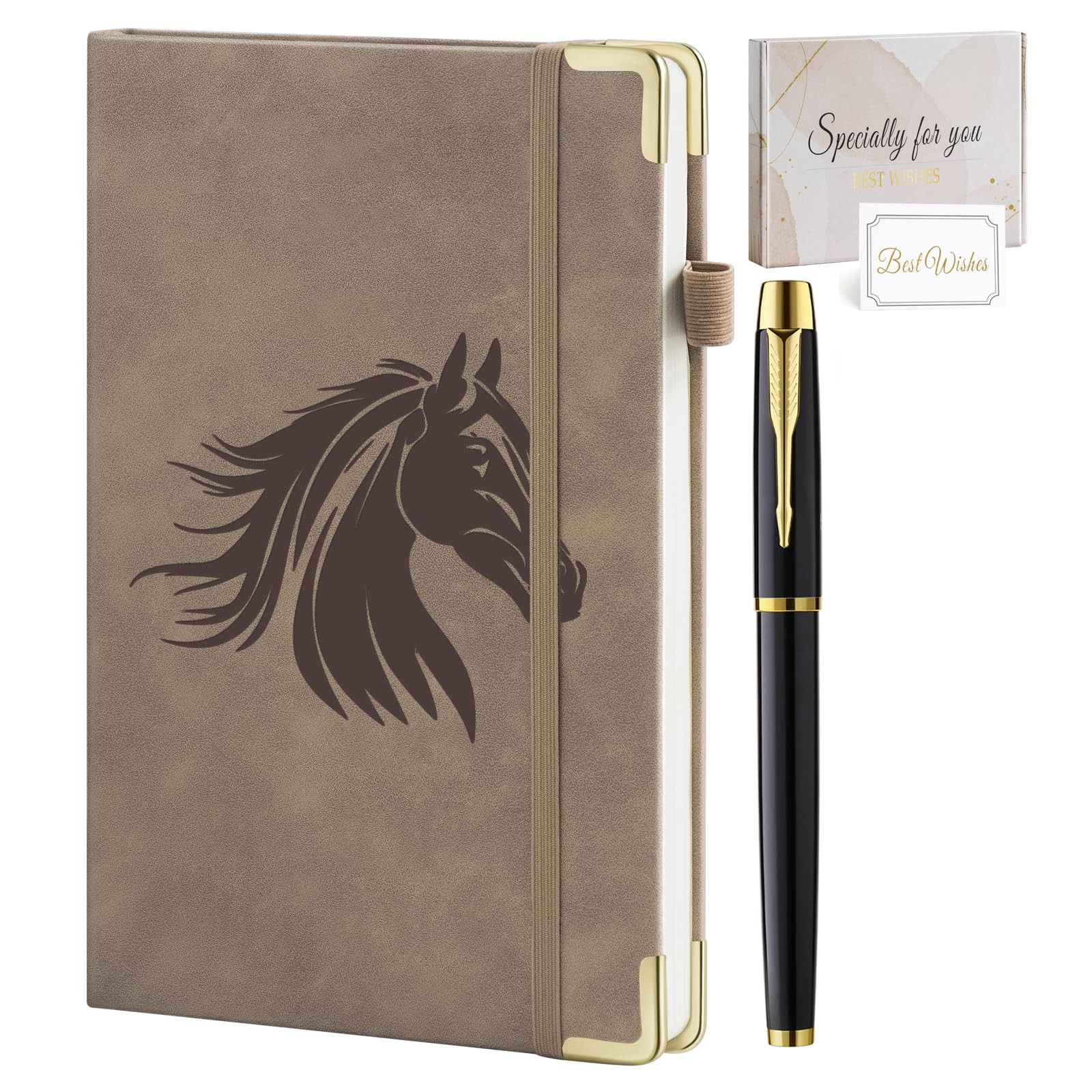 Horse Gifts for Women Girls Leather Journal Notebook 200 Pages A5 Lined with …