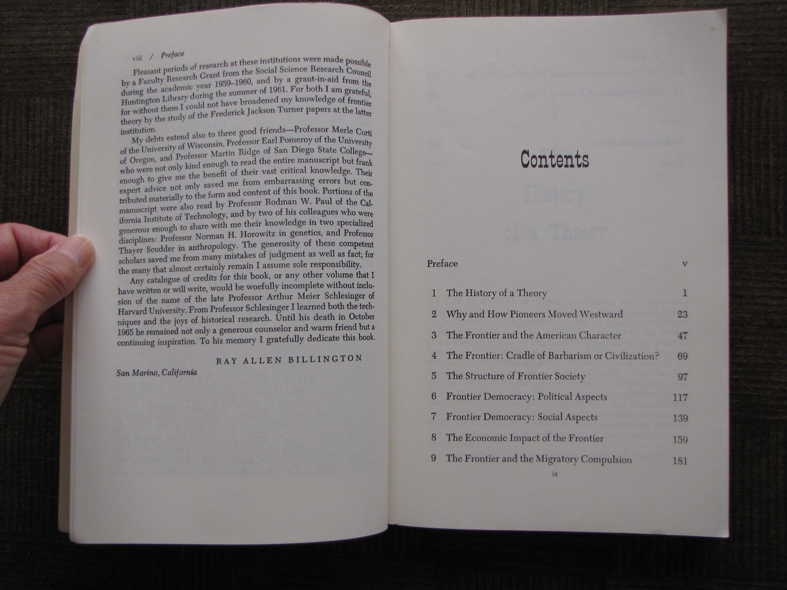 AMERICA’S FRONTIER HERITAGE Histories by Ray Allen Billington 1963 2nd Pr 1978