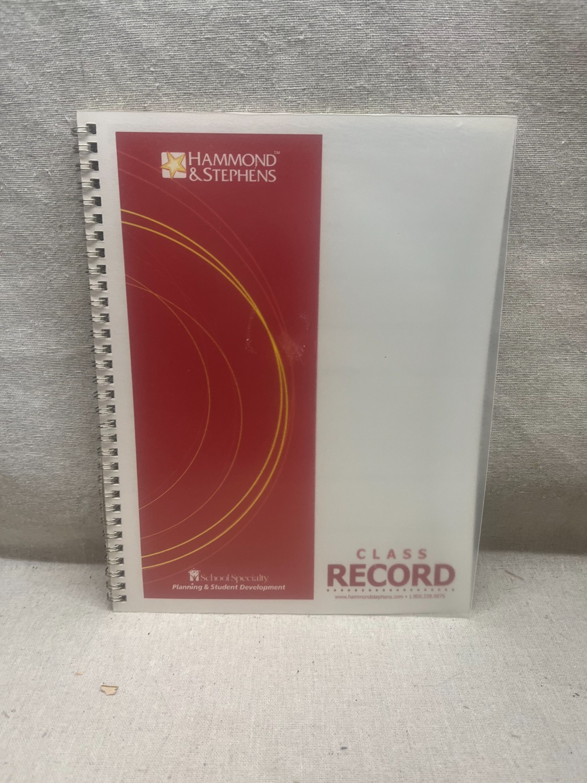 Hammond & Stephens 8 Subject/Trimester Record Book 8-1/2 X 11 Inches Red NOS
